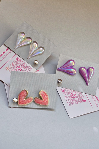 گوشوارههای قلبی میخی