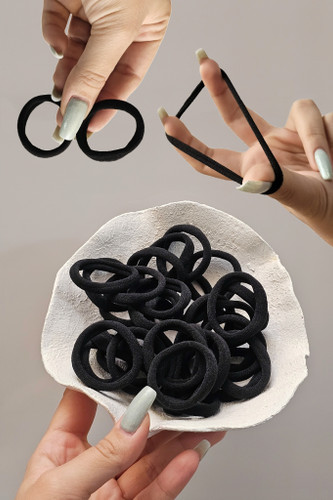 کش مو حوله ای ۵ تایی مشکی