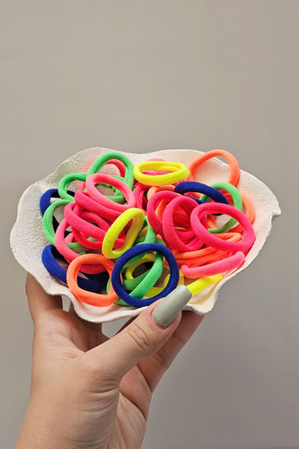 کش موی حوله ای ۵ عددی رنگی